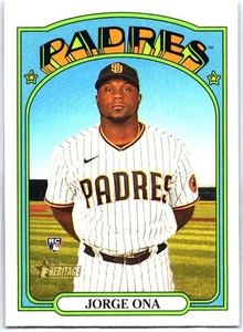 2021 Topps Heritage #504 Jorge Ona RC Rookie San Diego Padres - Picture 1 of 2