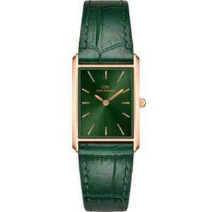 DANIEL WELLINGTON Bound Crocodile Emerald Sunray Rose Gold DW00100694 NUOVO - Foto 1 di 3