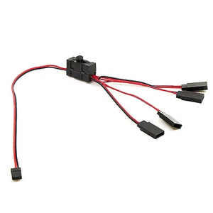 4-way LED Light On/off Controller Switch Y Cable For 1/10 TRX-4 SCX10 RC Crawler - Picture 1 of 5