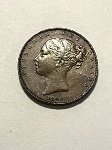 1840 Great Britain Farthing VF+ #12279 - Picture 1 of 4