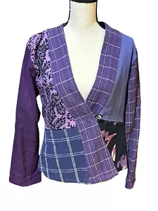 Wild Thing Chico CA Wild Woman Lagenlook Jacket Purple Unique Boho Statement - Picture 1 of 6