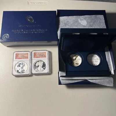 2012 S Silver Eagle - 2 Coin San Francisco - Proof Set NGC PF69 Early Box & COA - Image 1 of 4