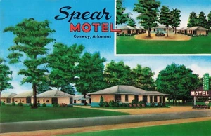 Conway Arkansas Spear Motel AR Vintage Postcard - Picture 1 of 2