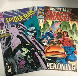 2 COMICS SPIDER-MAN "MORBIUS"(1991) & AVENGERS (1993) MARVEL COLLECTABLE VINTAGE - Picture 1 of 3