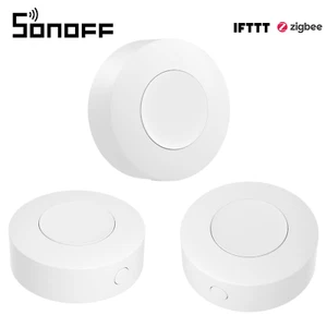 Paquete de 3 interruptores de botones inteligentes SONOFF, requiere concentrador Zigbee, para controlador de hogar inteligente - Imagen 1 de 16