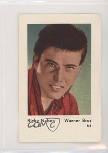 1958 Dutch Gum Serie X Jenkki Hellas Back Ricky Nelson #64 f5h