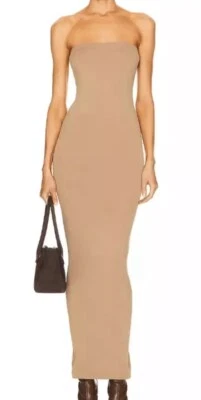 Wolford Fatal tube maxi dress bodycon beige latte nude New M stretchy - Image 1 of 4