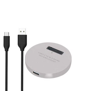 Silver USB3.1 Type C To PCI-E SSD M.2 NVME Enclosure External Reader Converter e - Photo 1/8