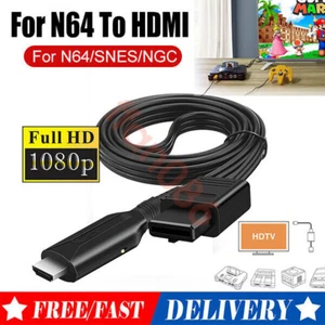 UK For Gamecube Super NES SNES N64 To HDMI Converter HD Link Cable Lead Adapter - Picture 1 of 8