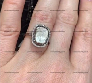 Natural Diamond 925 Sterling Silver Stackable Engagement Ring For Wife - Picture 1 of 7