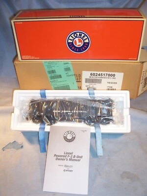 NEW YORK CENTRAL RAILROAD 2003 Lionel TMCC EMD F3 Diesel Powered B Unit 6-24517 - Image 1 of 4
