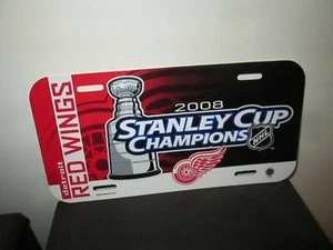 Hockey NHL Detroit Red Wings 2008 Stanley Cup Champions License Plate Unused Con - Picture 1 of 6