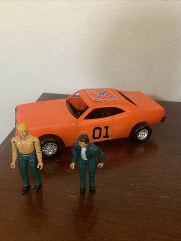 1980 Vintage Mego Dukes of Hazzard General Lee, Bo & Luke Figures. See Desc Cover