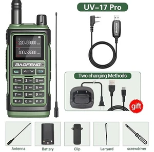 Baofeng UV-17 Pro V2 Radio, Haute Portée, Type-C, Station de Charge, Vert - Photo 1/9