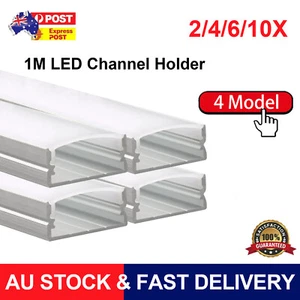 LED Strip Lights Thin Aluminium channel Profile bar for Kitchen Cabinet 1m-12m - Picture 1 of 9