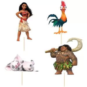 24 Pcs, Moana Cupcake Toppers Kids Birthday Party Supplies. - Picture 1 of 1