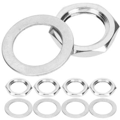 10 Sets Potentiometer Hex Nut Metal Guitar Parts Washers Bass Washing Machine - Image 1 of 4