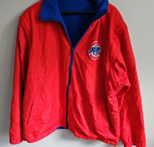 MLB Genuine Merchandise Chicago Cubs Reversible Size Large Fleece Windbreaker - Picture 1 of 13