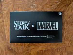 Marvel Arcane Signet Secret Lair - Earth's Mightiest Emblem Magic Mtg Foil Promo - Bild 1 von 3