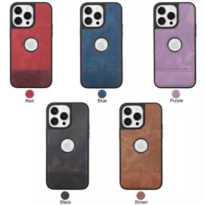 For iPhone 15 14 Plus 13 12 11 Pro Max Leather Case Advanced Shockproof Cover - Picture 1 of 50