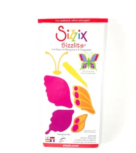 Sizzix Sizzlits Build A Butterfly Set #654785 - 4 Dies Body Wings Bug - Retired - Picture 1 of 4