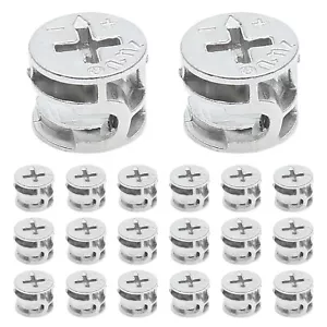20 pcs Furniture Cam Lock Nut Connectors Fittings 15 x 12 mm for Cabinet Draw... - Picture 1 of 6