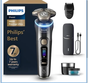 Phillips Shaver I9000 Prestige Ultra Wet & Dry rasoio elettrico Skin IQ Pro nuovo - Foto 1 di 6