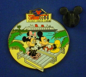 Mickey and Minnie Mouse on Beach DCL Castaway Club Pin # 48154 - Picture 1 of 3