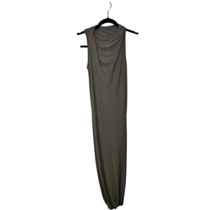 Rick Owens Dark Shadow Sleeveless Cowl Neck Hugging Hem Maxi Dress Womens 2 - Picture 1 of 9
