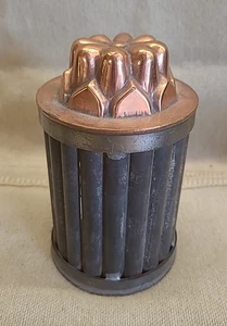 Antique French Copper & Tin Jelly Mold - Marked F226 AB - 7" x 4" - Picture 1 of 12