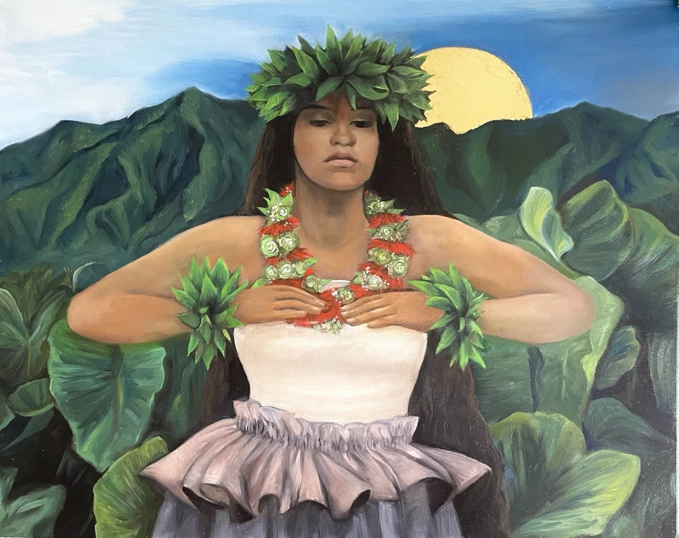 Golden Sun on Taro Leaves - Image 1 of 1