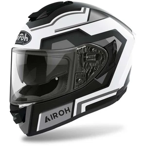CASCO FIBRA INTEGRALE DOPPIA VISIERA AIROH ST501 SQUARE BLACK MATT  TG XL - Picture 1 of 3