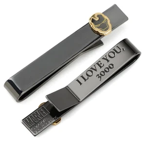 Barra de corbata de mensajes ocultos de metal armado Marvel Iron Man "I Love You 3000" - Imagen 1 de 5