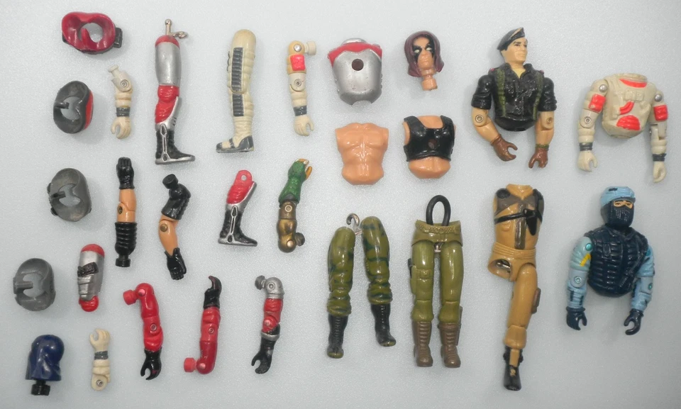 Figura de acción vintage años 80 piezas G.I. GI Joe Cobra Lote 3.75 ARAH Reparación Foto 1 de 4