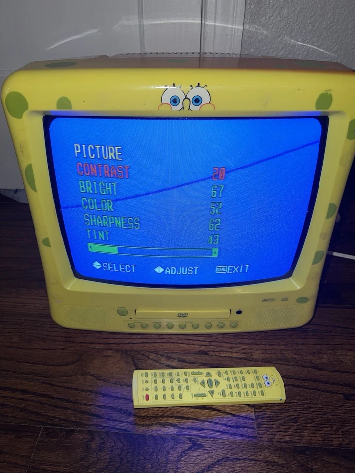 SpongeBob SquarePants 13" CRT TV/DVD Combo Emerson Model #SB351 —READ— - Image 1 of 4