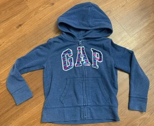 Gap Kinder Mädchen Sweatshirt Hoodie blau Pailletten Gr. S sehr guter Zustand - Bild 1 von 3