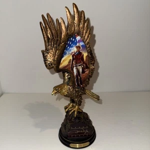 Bradford Exchange John Wayne “courage” American Icon Bronze Eagle Sculpture - Picture 1 of 18