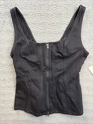 Top corsé vaquero calce ajustado negro talla 6 Universal Thread para mujer Foto 1 de 4