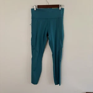 Damen Flex gerippt Curvy Fit hoch geschnitten 7/8 Leggings All in Motion türkis M F5 - Bild 1 von 11