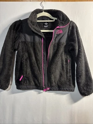 Jaqueta de lã The North Face feminina Denali pequena 7-8 preta e rosa quente - Imagem 1 de 4