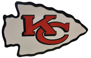 NFL Kansas City Chiefs imprimé en 3D avec DEL + panneau mural à distance 11,25" x 7,25"