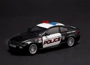 EY Fine 1:64 Black Police NSF M3 E92 Coupe Sports Model Diecast Display Car - Picture 1 of 5