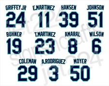 Seattle Mariners DECAL STICKER 90s Griffey, Martinez, Randy Johnson, A Rod, more