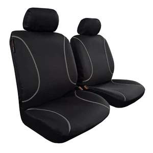 For Jeep Cherokee 2014-2025 Car Front Seat Covers Waterproof Black Canvas 2PCS - Bild 1 von 11