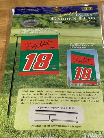 Bobby Labonte 18 DOUBLE SIDED 13 x 18 GARDEN FLAG signature edition/ Nascar Cover