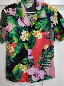 Bishop St. Apparel Childs Hawaiian Shirt Size 6 Short Sleeves Rayon Aloha Floral - Picture 1 of 6