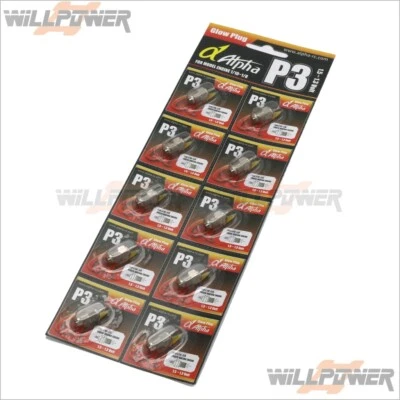 Alpha Turbo Glow Plug P3 Hot 10pcs (RC-WillPower) - Image 1 of 2