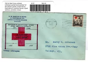 #702 American Red Cross 1931 FDC - Planty Unlisted - Hand Drawn - Picture 1 of 2