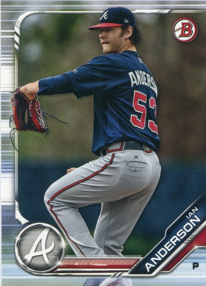 2019 BOWMAN PROSPECTS RC IAN ANDERSON ATLANTA BRAVES ROOKIE - A1793-1 - Image 1 of 2