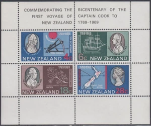 HOJA DE RECUERDO NUEVA ZELAND Sc # 1434a CPL MNH - BICENTENARIO DEL CAPITÁN COCINERO - Imagen 1 de 1